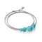 Bracelet de cheville avec fermoir infini en verre Firefly en argent sterling 925 | Cerulean