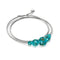 Bracelet de cheville avec fermoir infini en verre Firefly | Argent sterling 925