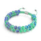 Belle journée | Cobalt x Cactus | Bracelet en verre double luciole