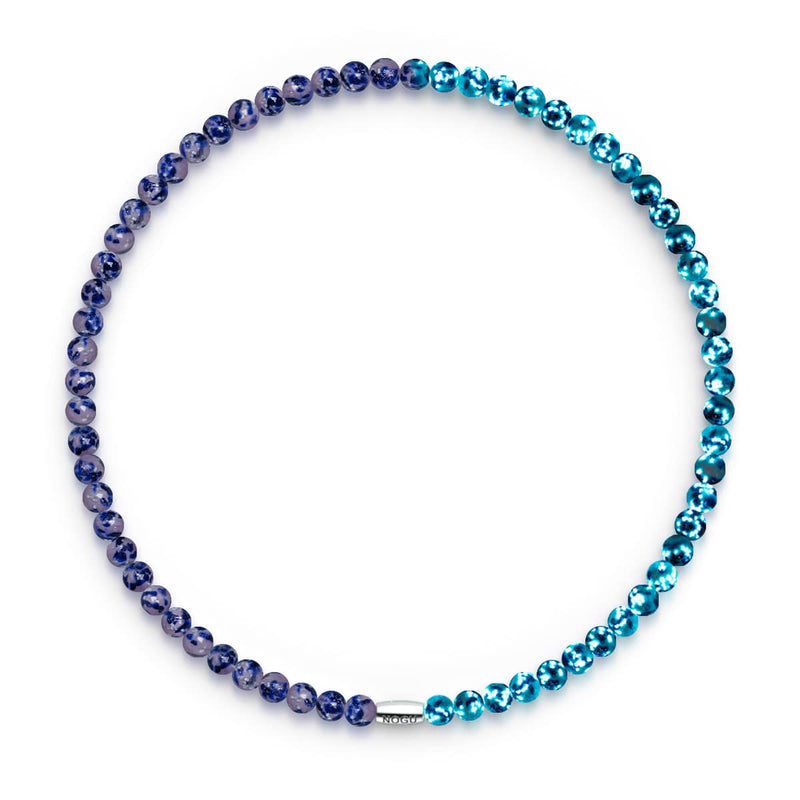 Byzance bleue | Argent sterling 925 | Enveloppe en verre Firefly