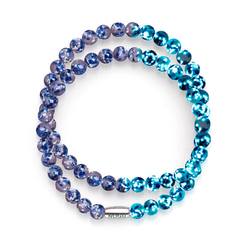 Byzance bleue | Argent sterling 925 | Enveloppe en verre Firefly