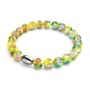 Jonquille bleue | Argent sterling 925 | Bracelet de jardin en verre Firefly