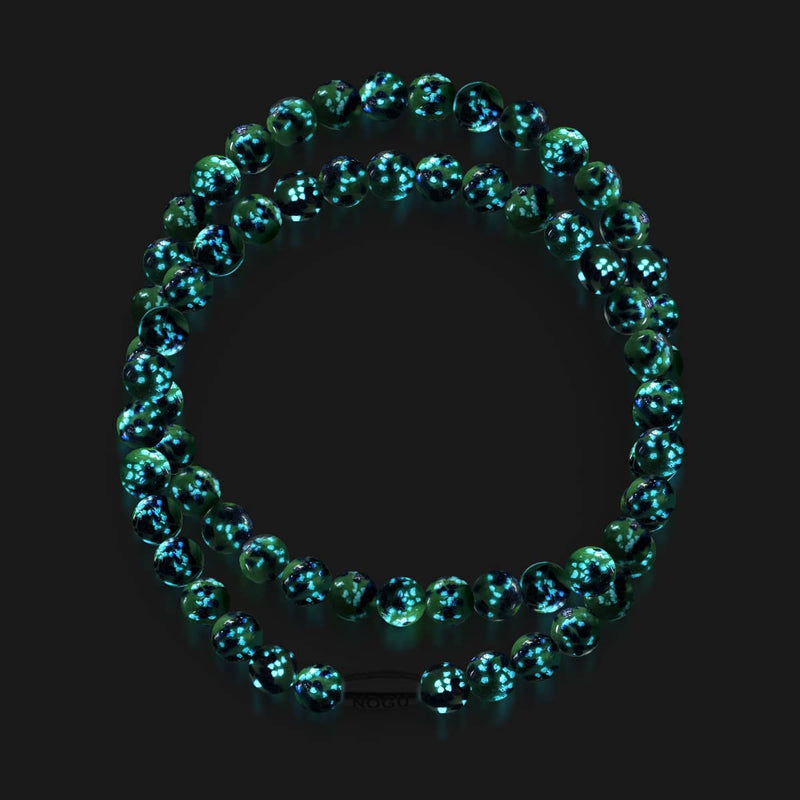 Menthe bleue | Argent sterling 925 | Enveloppe en verre Firefly