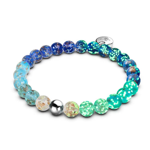 Blue Ombre | Argent sterling 925 | Bracelet en verre Firefly