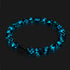 Bracelet en verre Firefly en argent sterling 925 avec écume de mer bleue