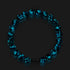 Bracelet en verre Firefly en argent sterling 925 avec écume de mer bleue