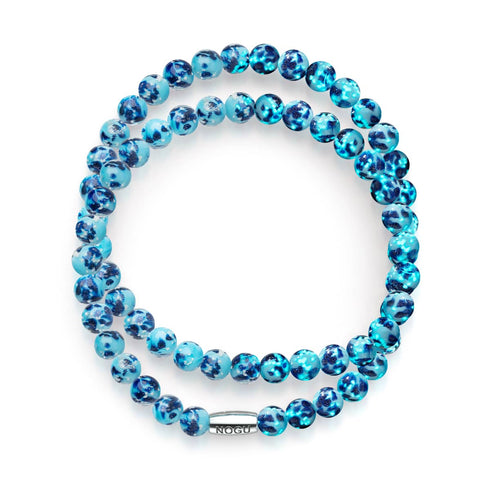 Embruns bleus | Argent sterling 925 | Verre Firefly Wrap