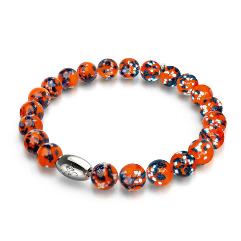 Glowing Ember | .925 Sterling Silver | Firefly Glass Bracelet