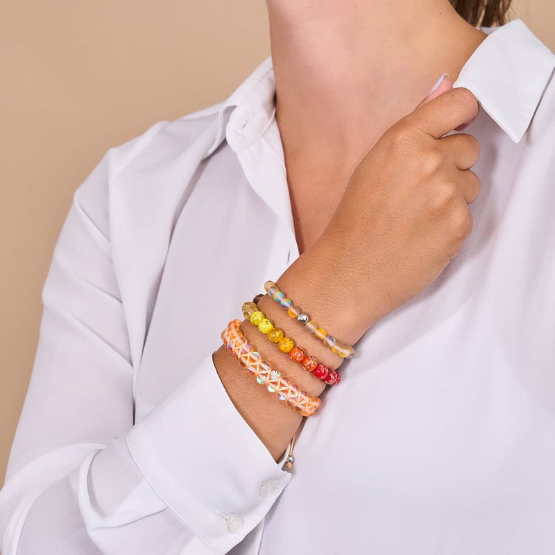 Harvest Ombre | .925 Sterling Silver | Firefly Glass Bracelet