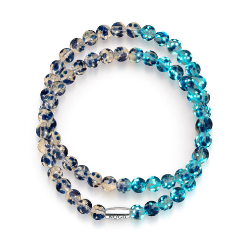 Indigo Dunes | Argent sterling 925 | Enveloppe en verre Firefly