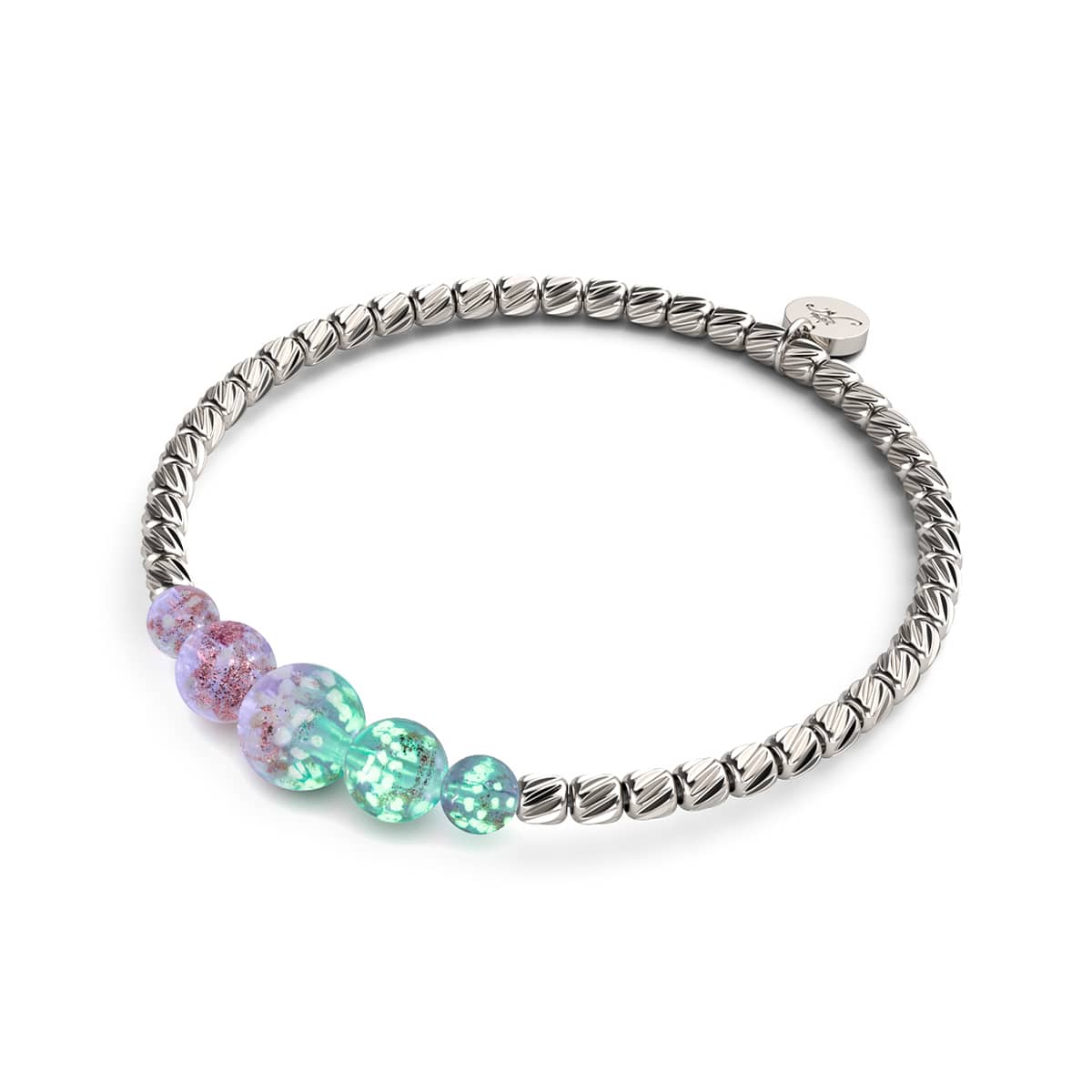 Lilas | Argent | Bracelet Cascade de Verre Luciole