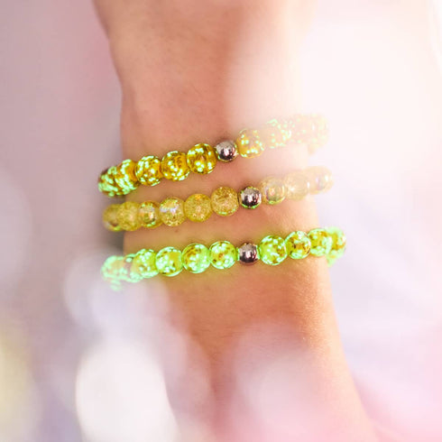 Mango | .925 Sterling Silver | Firefly Glass Bracelet