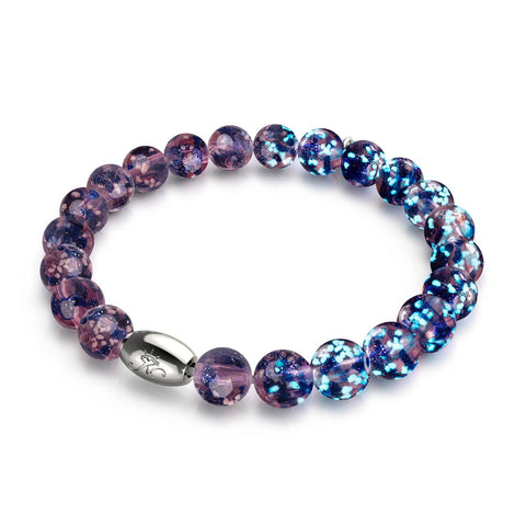 Élixir Pourpre | .925 Argent Sterling | Firefly Glass Bracelet