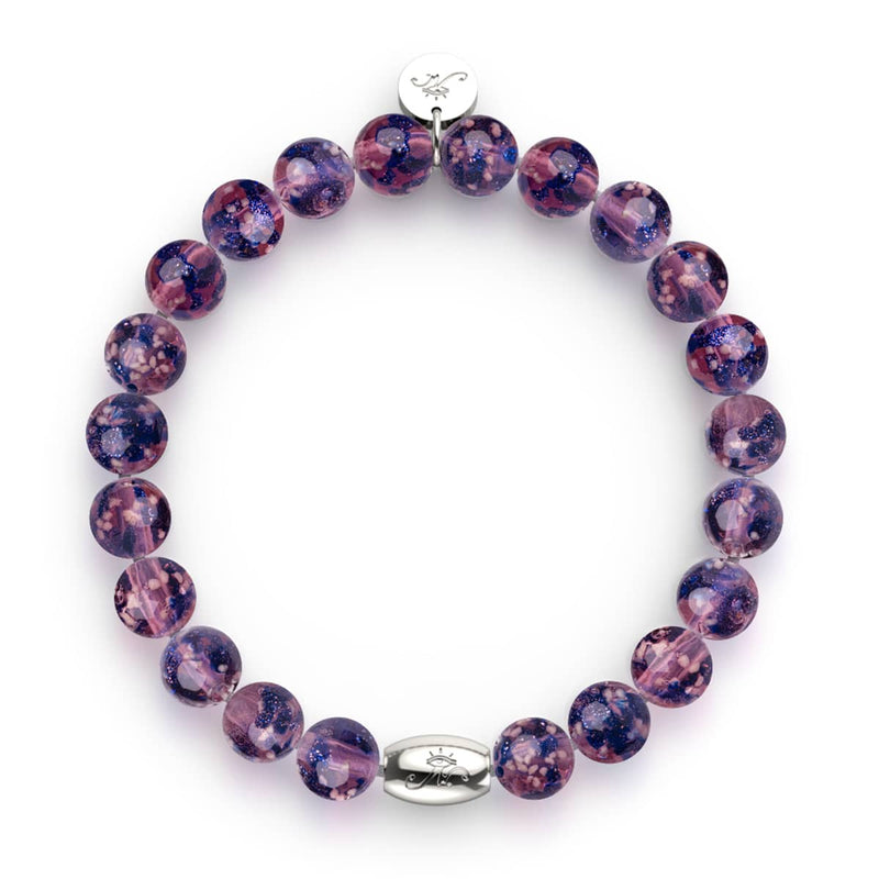 Purple Elixir | Argent sterling 925 | Bracelet en verre Firefly