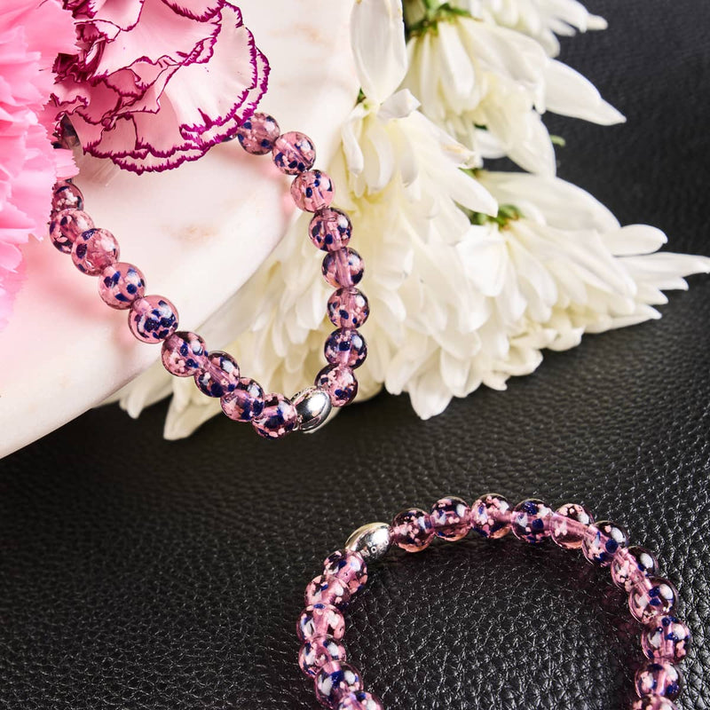 Purple Elixir | Argent sterling 925 | Bracelet en verre Firefly