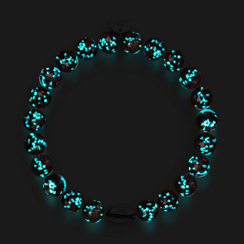 Purple Elixir | Argent sterling 925 | Bracelet en verre Firefly