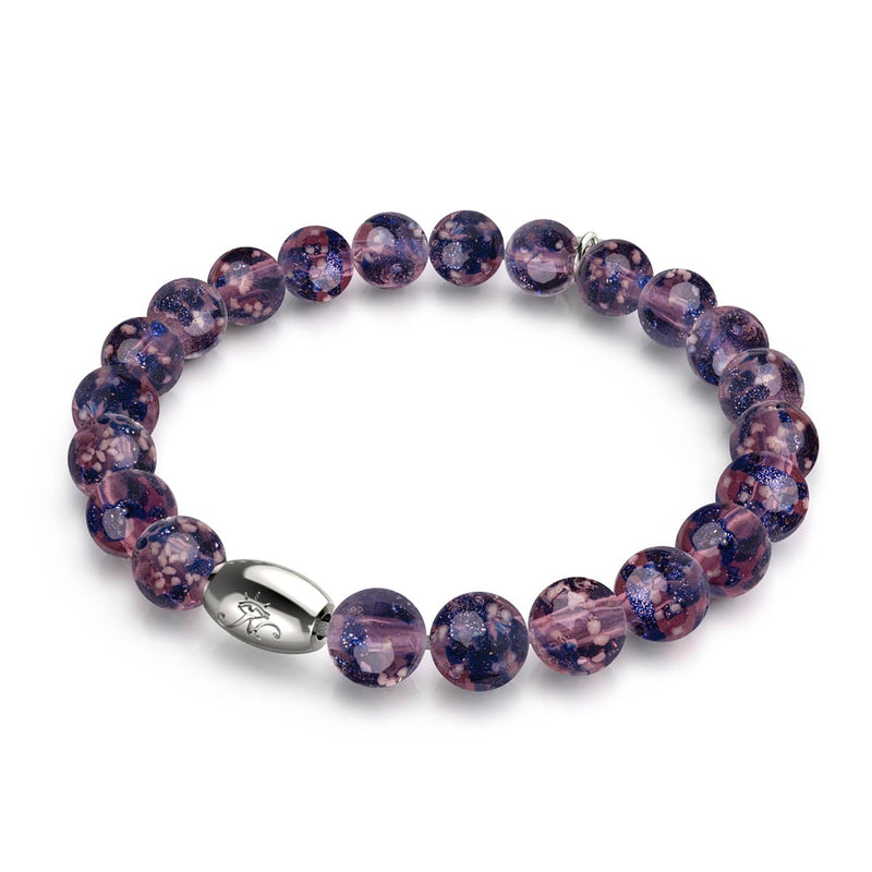 Purple Elixir | Argent sterling 925 | Bracelet en verre Firefly
