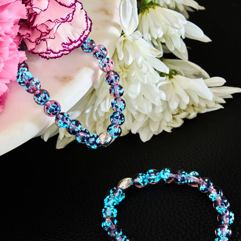 Purple Elixir | Argent sterling 925 | Bracelet en verre Firefly