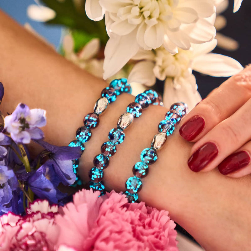 Purple Elixir | Argent sterling 925 | Bracelet en verre Firefly