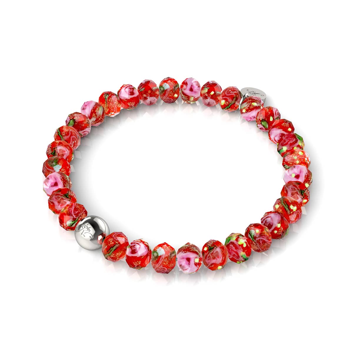 Roses rouges | Bracelet en diamants en verre Firefly