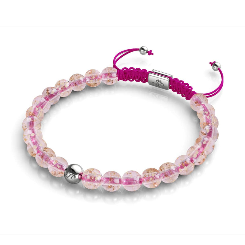 Bracelet en macramé en verre Mini Firefly | Rosewater x Magenta