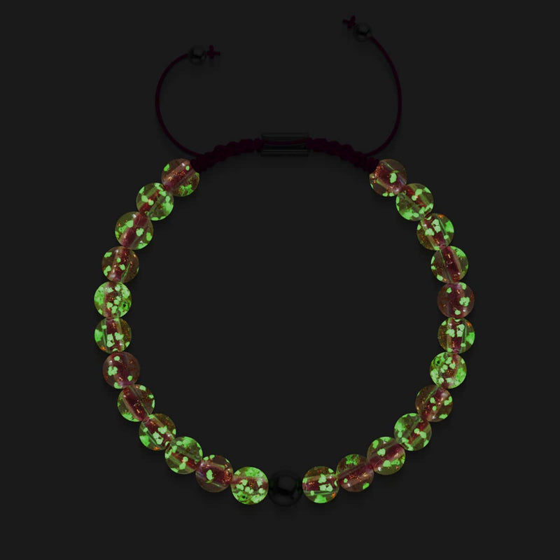 Bracelet en macramé en verre Mini Firefly | Rosewater x Magenta