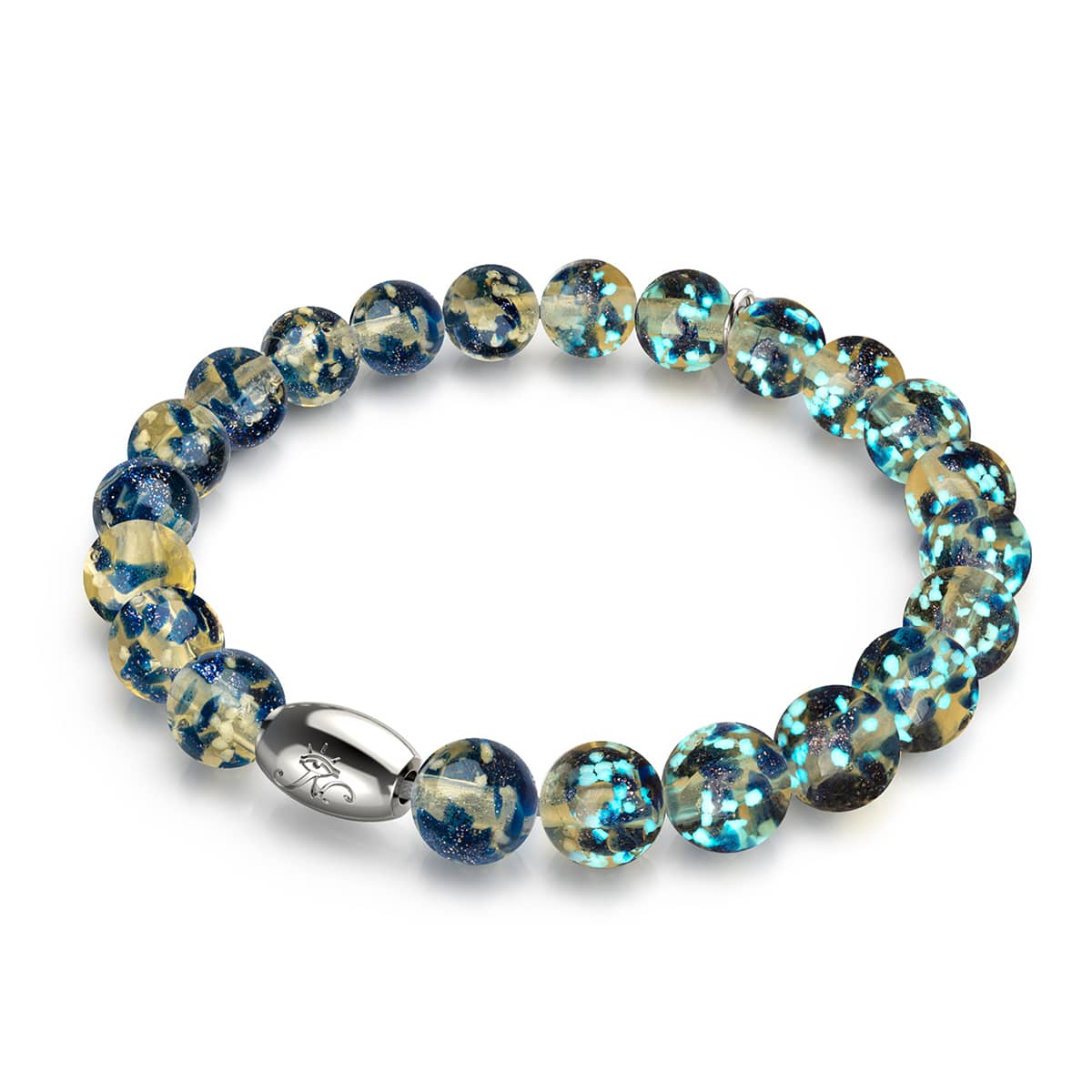 Sandstone Flame | .925 Sterling Silver | Firefly Glass Bracelet