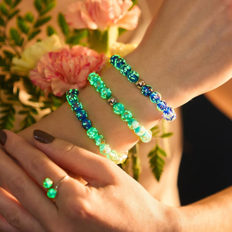 Saphir | Argent sterling .925 | Bracelet Verre Luciole