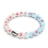 Bracelet Love en verre Firefly en argent sterling 925 blanc x rose