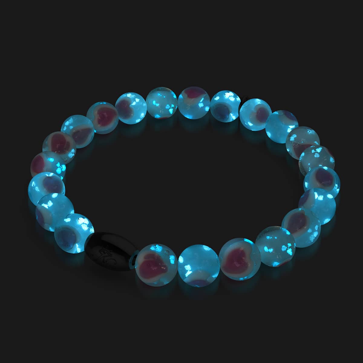 Bracelet Love en verre Firefly en argent sterling 925 blanc x rose