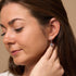 Aigue-marine | Argent sterling .925 | Boucles d'Oreilles Huggie Verre Luciole