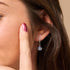 Aigue-marine | Argent sterling .925 | Boucles d'Oreilles Huggie Verre Luciole