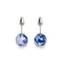 Boucles d'oreilles à tige en verre Firefly | Argent sterling 925 | Iris bleu