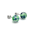 Blue Mint | .925 Sterling Silver | Firefly Glass Stud Earrings