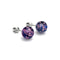 Purple Elixir | Argent sterling 925 | Clous d'oreilles en verre Firefly