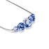 Collier avec fermoir infini en verre Firefly | Argent sterling 925 | Iris bleu