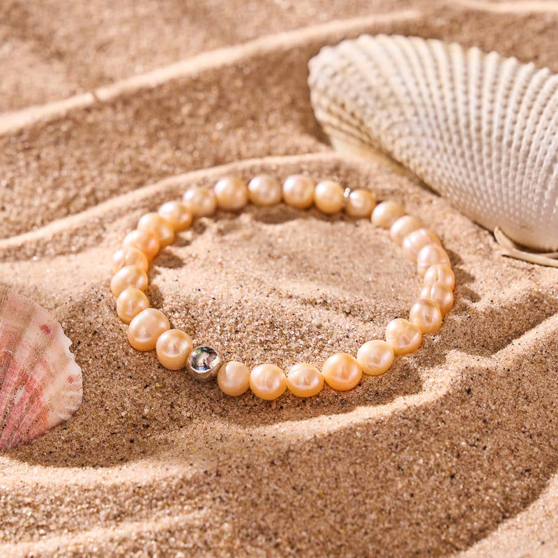 Champagne | Argent sterling 925 | Bracelet en perles d'eau douce