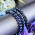 Bracelet en perles d'eau douce bleu nuit | Argent sterling 925