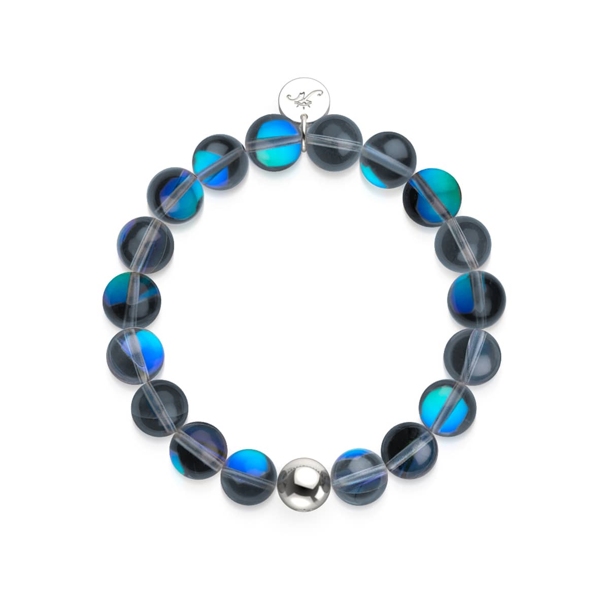 Marée lunaire | Argent sterling 925 | Bracelet tendance en verre galaxie