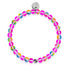 Bracelet en perles de verre Galaxy | Cosmos rose | Argent