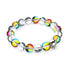 Bracelet de déclaration en verre galaxie en argent sterling 925 avec arc-en-ciel