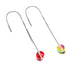Boucles d'oreilles pendantes en chaîne de verre Galaxy | Argent sterling 925 | Rouge Mars