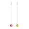 Boucles d'oreilles pendantes en chaîne de verre Galaxy | Argent sterling 925 | Rouge Mars