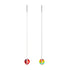 Boucles d'oreilles pendantes en chaîne de verre Galaxy | Argent sterling 925 | Rouge Mars