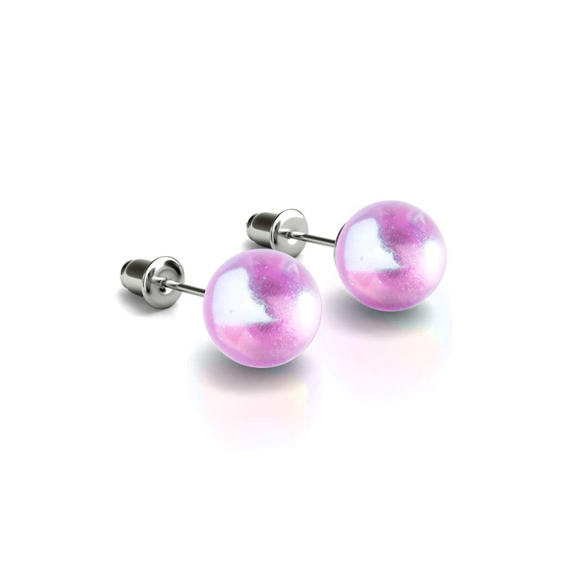 Ultraviolet | Argent sterling .925 | Boucles d'Oreilles Verre Galaxie