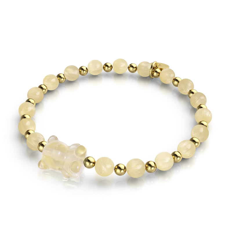Bracelet Helios | Gemmy Bear | Jade jaune x Or