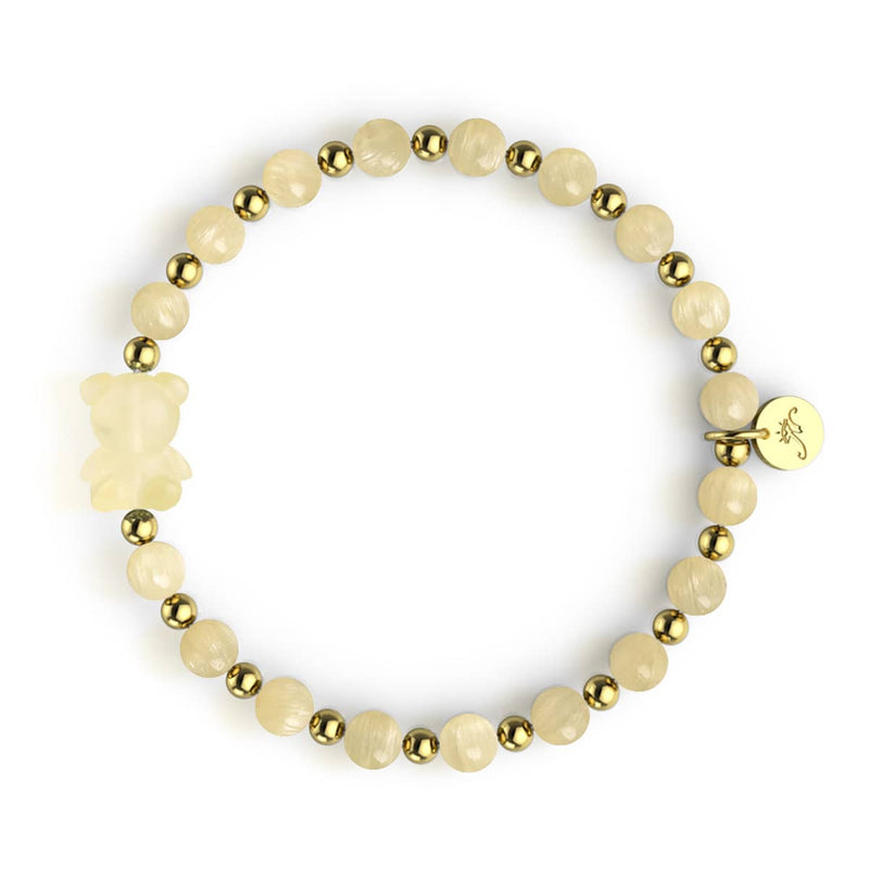 Bracelet Helios | Gemmy Bear | Jade jaune x Or