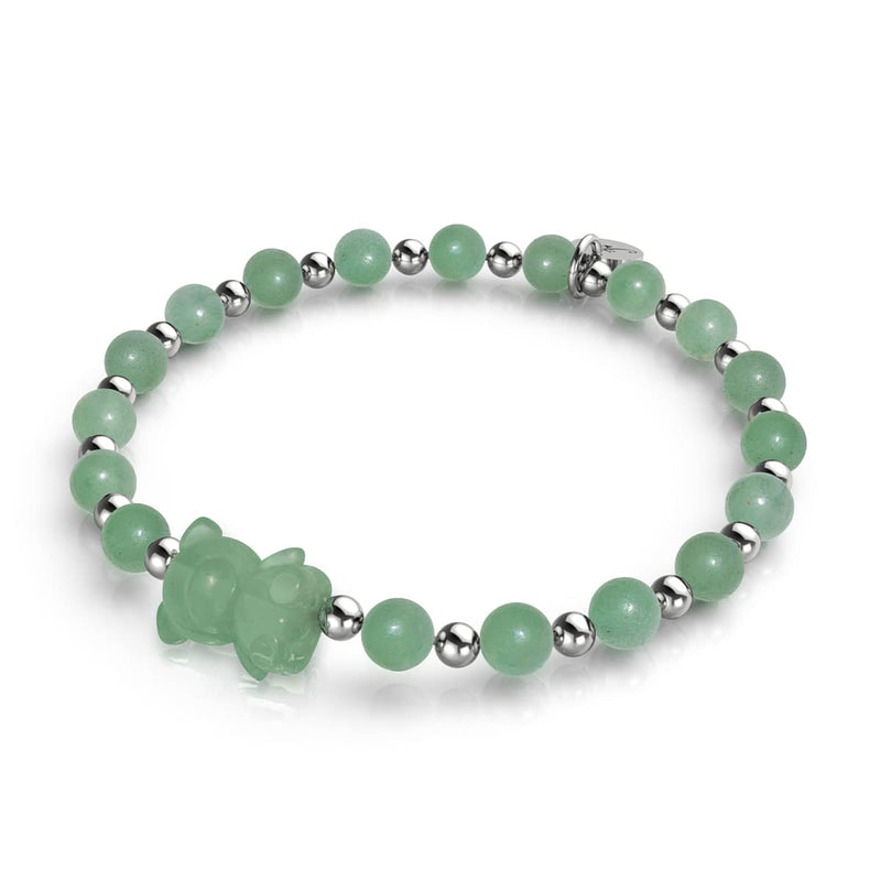 Lucky Artio | Bracelet Gemmy Bear | Aventurine verte