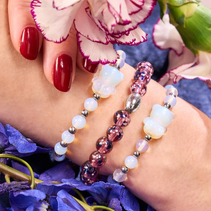 Luna | Bracelet Gemmy Bear | Pierre de lune x argent