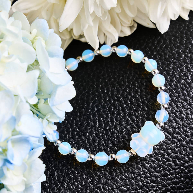 Luna | Bracelet Gemmy Bear | Pierre de lune x argent